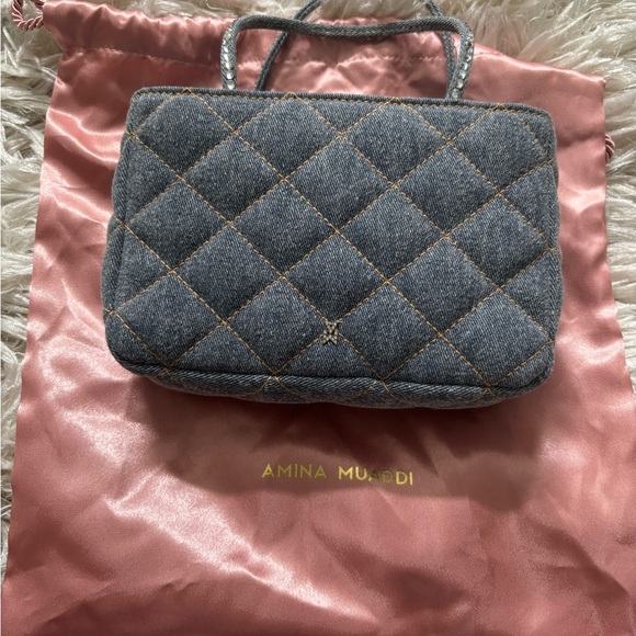 Amina Muaddi Denim Handbag - Picture 3 of 4